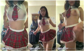 Puritycpl Nude Topless Schoolgirl OnlyFans Video Leaked