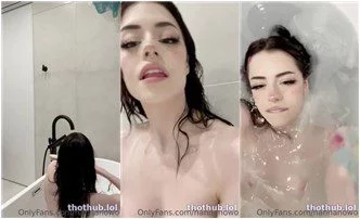 Hannahowo Full Nude Bathtub JOI OnlyFans Video 