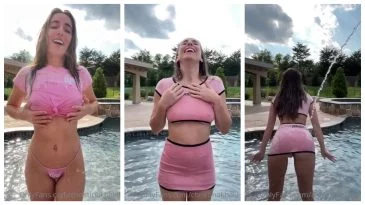 Christina Khalil Leaked Pink Wet Shirt In 